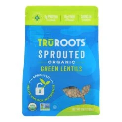Truroots Organic Green Lentils - Sprouted - Case Of 6 - 10 Oz