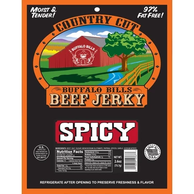 Buffalo Bills 2.6oz Spicy Country Cut Beef Jerky - Six 2.6oz Packs 1 Buffalo Bills 2.6oz Spicy Country Cut Beef Jerky - Six 2.6oz Packs